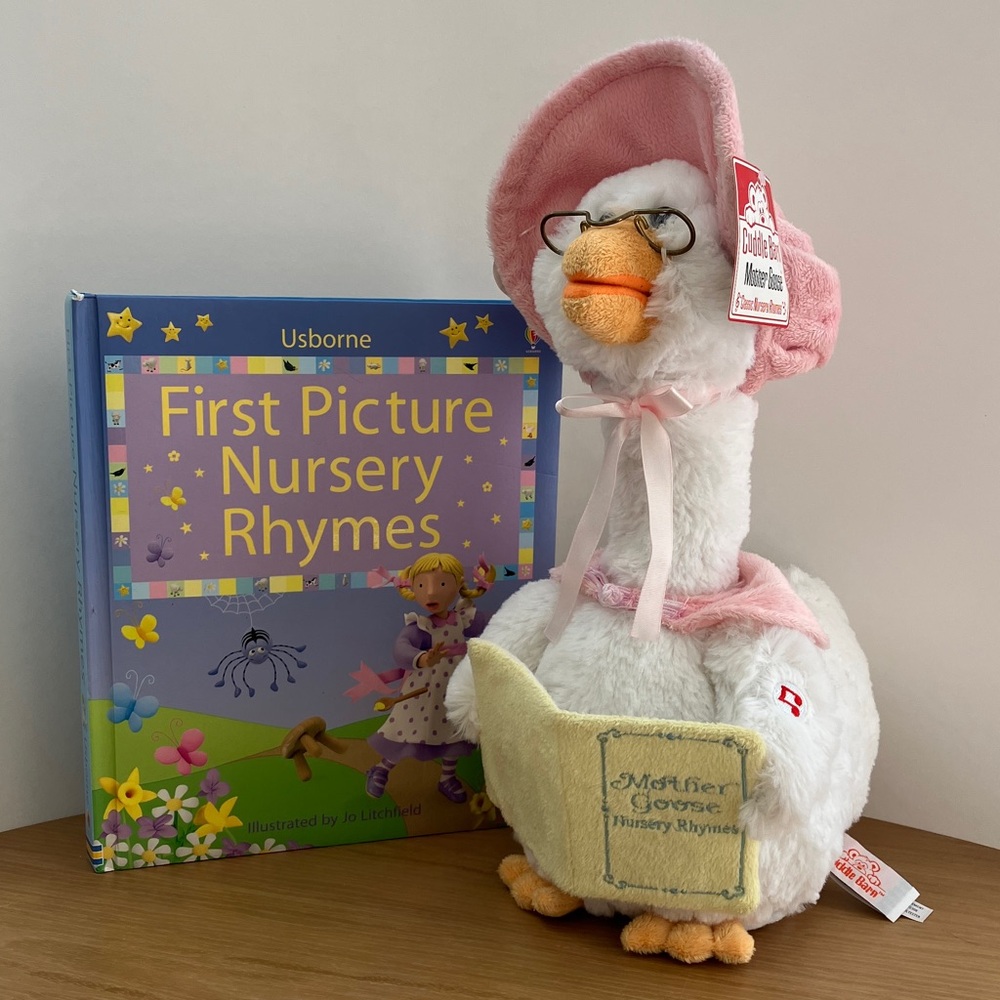 Cuddle Barn Mother Goose with Nursery Rhyme Book